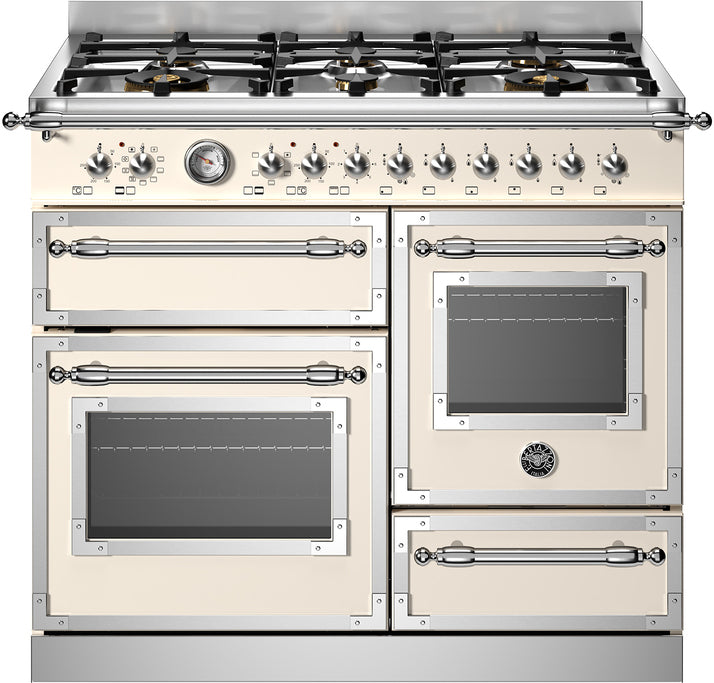 Bertazzoni HER106L3EAVT Range Cooker Dual Fuel Ivory RDO Kitchens