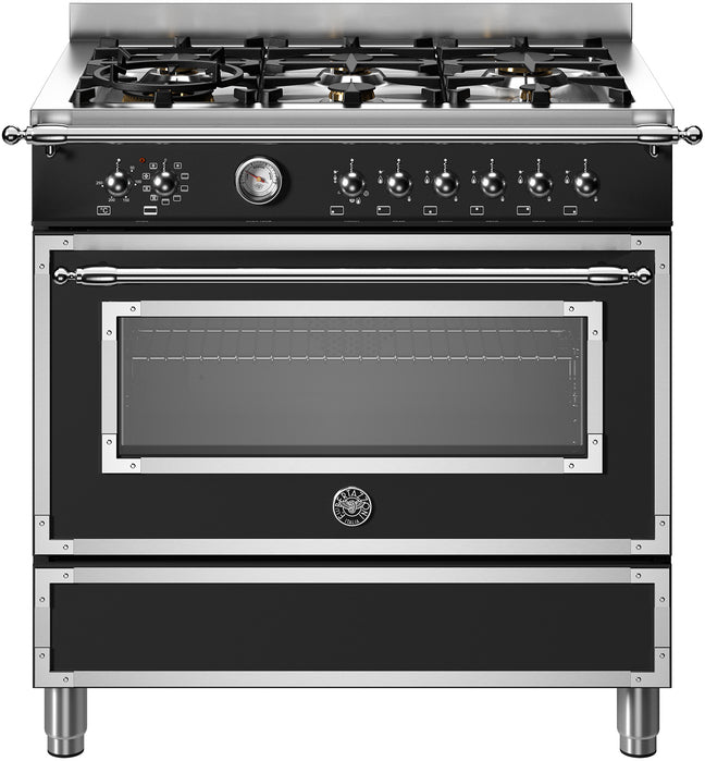 Bertazzoni Range Cooker Dual Fuel Matt Black