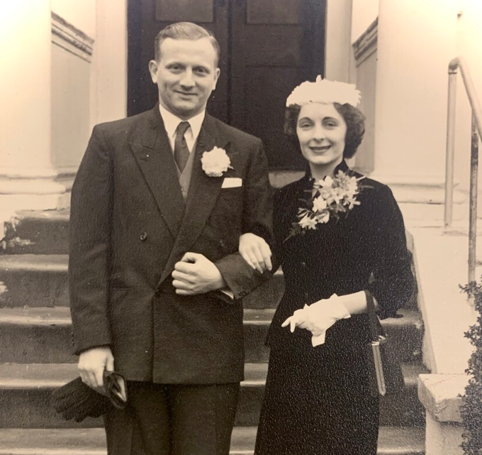 Ken & Patricia Sargant, pictured here on their wedding day