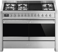 Smeg Range Cooker Dual Fuel A4-81 - Stainless Steel