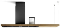 Elica Island Hood BIO-ISLAND-BLACK - Black / Oak Wood