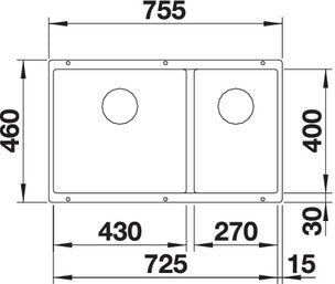 BLANCOSUBLINE430-270-U-CLEARANCE