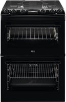 AEG Slot In Cooker Dual Fuel CKX6540ACB - Black