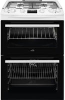 AEG Slot In Cooker Dual Fuel CKX6540ACW - White