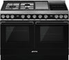 Smeg Range Cooker Dual Fuel CPF120IGMPBL - Black