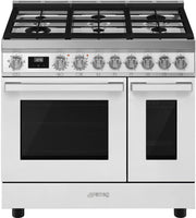 Smeg Range Cooker Dual Fuel CPF92GMWH - White