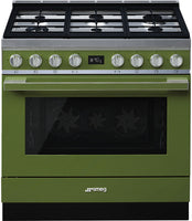 Smeg Range Cooker Dual Fuel CPF9GPOG - Olive Green