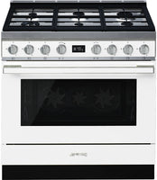 Smeg Range Cooker Dual Fuel CPF9GPWH - White