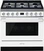 Smeg Range Cooker Dual Fuel CPF9GPWH - White