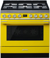 Smeg Range Cooker Dual Fuel CPF9GPYW - Yellow