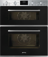 Smeg Double B/U Oven Electric DUSF400B - Black