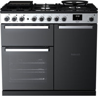 Rangemaster Range Cooker Dual Fuel EDDL100DFGBLK-CM1 - Black / Chrome