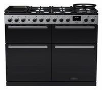Rangemaster Range Cooker Dual Fuel EDDLB110DFGBLK-CM1 - Black / Chrome
