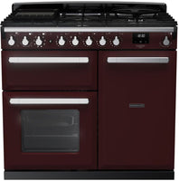 Rangemaster Range Cooker Dual Fuel ESDL100DFPBOR-CM1 - Bordeaux / Chrome