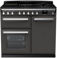 Rangemaster Range Cooker Dual Fuel ESDL100DFPSLT-CM1 - Slate / Chrome