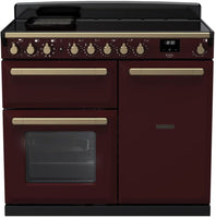 Rangemaster Range Cooker Induction ESDL100EIPBOR-AB1 - Bordeaux / Antique Brass