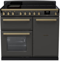 Rangemaster Range Cooker Induction ESDL100EIPSLT-AB1 - Slate / Antique Brass