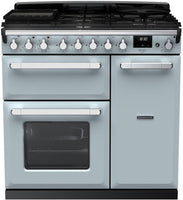 Rangemaster Range Cooker Dual Fuel ESDL90DFPMSB-CM1 - Misty Blue / Chrome