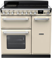 Rangemaster Range Cooker Induction ESDL90EIPPCR-CM1 - Pale Cream / Chrome