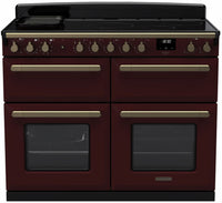 Rangemaster Range Cooker Induction ESDLB110EIPBOR-AB1 - Bordeaux / Antique Brass