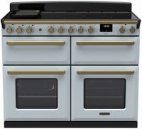 Rangemaster Range Cooker Induction ESDLB110EIPMSB-AB1 - Misty Blue / Antique Brass