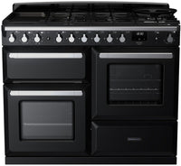 Rangemaster Range Cooker Dual Fuel ESDLO110DFPGBL-CM1 - Gloss Black / Chrome