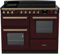 Rangemaster Range Cooker Induction ESDLO110EIPBOR-AB1 - Bordeaux / Antique Brass