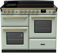 Rangemaster Range Cooker Induction ESDLO110EIPMNT-AB1 - Mint / Antique Brass