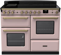 Rangemaster Range Cooker Induction ESDLO110EIPPPK-AB1 - Pale Pink / Antique Brass