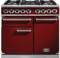 Falcon Range Cooker Dual Fuel F1000DXDFRD-NM - Cherry Red / Nickle