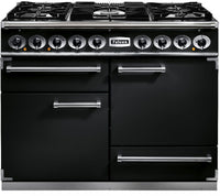 Falcon Range Cooker Dual Fuel F1092DXDFBL-BM - Black / Brass