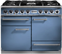 Falcon Range Cooker Dual Fuel F1092DXDFCA-NM - China Blue / Nickel