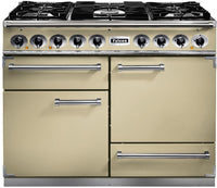 Falcon Range Cooker Dual Fuel F1092DXDFCR-BM - Cream / Brass