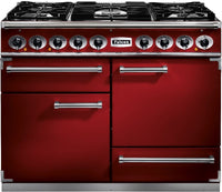 Falcon Range Cooker Dual Fuel F1092DXDFRD-NM - Cherry Red / Nickle