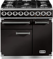 Falcon Range Cooker Dual Fuel F900DXDFBL-CM - Black / Chrome
