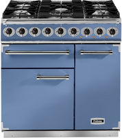 Falcon Range Cooker Dual Fuel F900DXDFCA-NM - China Blue / Nickel