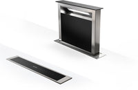 Faber Down Draft Extractor FABULA-PLUS-EVO-A60 - Black Glass / Stainless Steel