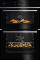 AEG Double B/I Oven Electric GE7CP61FB - Gloss Black / Steel