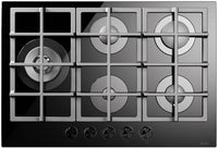 Ilve Gas Hob HCG75SCK-BK - Gloss Black