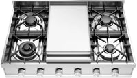 Ilve Gas Hob HCP90FD - Stainless Steel