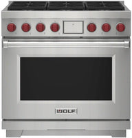 Wolf Range Cooker Dual Fuel Lpg ICBDF36650-S-P-LP - Stainless Steel