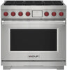 Wolf Range Cooker Dual Fuel ICBDF36650-S-P - Stainless Steel