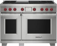 Wolf Range Cooker Dual Fuel Lpg ICBDF48450CG-S-P-LP - Stainless Steel