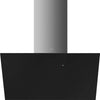 Smeg Angled Hood KICV90BL2 - Black Glass / Stainless Steel