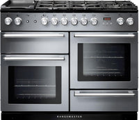 Rangemaster Range Cooker Dual Fuel NEX110DFFSS-C - Stainless Steel / Chrome