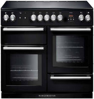 Rangemaster Range Cooker Induction NEX110EIBL-C - Black / Chrome