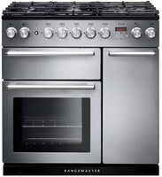 Rangemaster Range Cooker Dual Fuel NEX90DFFSS-C - Stainless Steel / Chrome