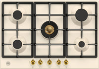 Bertazzoni Gas Hob P755CHERAG - Ivory / Gold