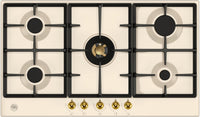 Bertazzoni Gas Hob P905CHERAG - Ivory / Gold