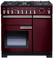 Rangemaster Range Cooker Dual Fuel PDL90DFFCY-C - Cranberry / Chrome